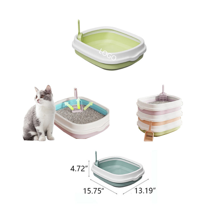 Semi-Enclosed Anti-Splash Cat Litter Box