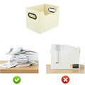 Side Handle Portable Open Desktop Plastic File Storage Box