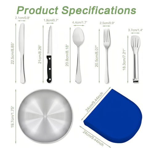 10 In 1 Outdoor Camping Silverware Set