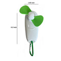 Mountaineering Buckle Handheld Fan With Light - No Batteries