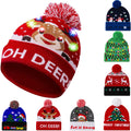 Christmas LED Light-up Knitted Beanie Hat Winter Cap