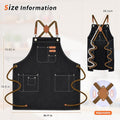 Adjustable Cross Back Waterproof Canvas Apron