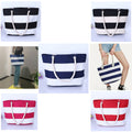 Canvas Beach Bag Striped Tote