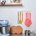 Silicone Dishwashing Gloves With Scrubbers