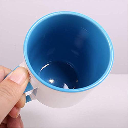 12 Oz. Two-Tone Ceramic Cup Coffee Mug With Spoon