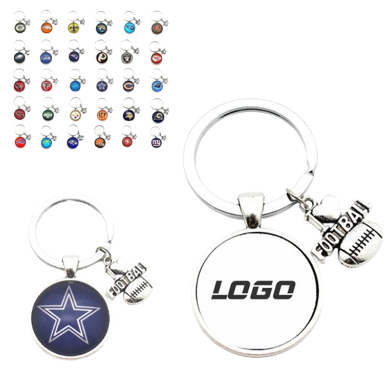 32 Football Team Keychains