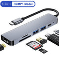 Comprehensive 6 In 1 Usb C Multiport Adapter Hub