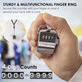 4-Digit Number Metal Case Mechanical Tally Counter