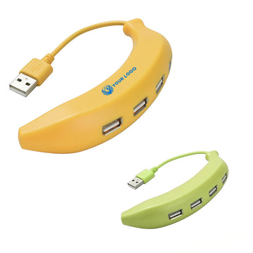 High Speed Cute Banana 4-Port USB 2.0 Hub