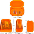 Double Holes Pencil Sharpener With Lid