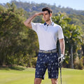 Sleeve Striped Performance Moisture Wicking Dry Golf Shirt