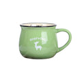 8 Oz Ceramic Potbelly Breakfast Milk Cup