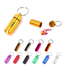 Aluminum Alloy Pill Box with Keychain