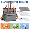 Outdoor Portable Double Layer Lunch Bag
