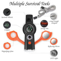 7 in 1 Loud Survival Safety Whistle with Lanyard