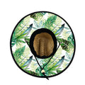 Straw Hat With Custom Patch And Full Color Underbrim Imprint