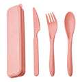 Wheat Straw Cutlery Set with Case - Eco Utensils