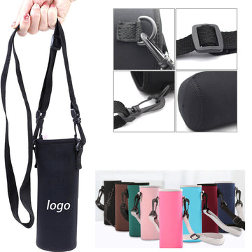Cooler Water Bottle Cup Sleeve Detachable Strap