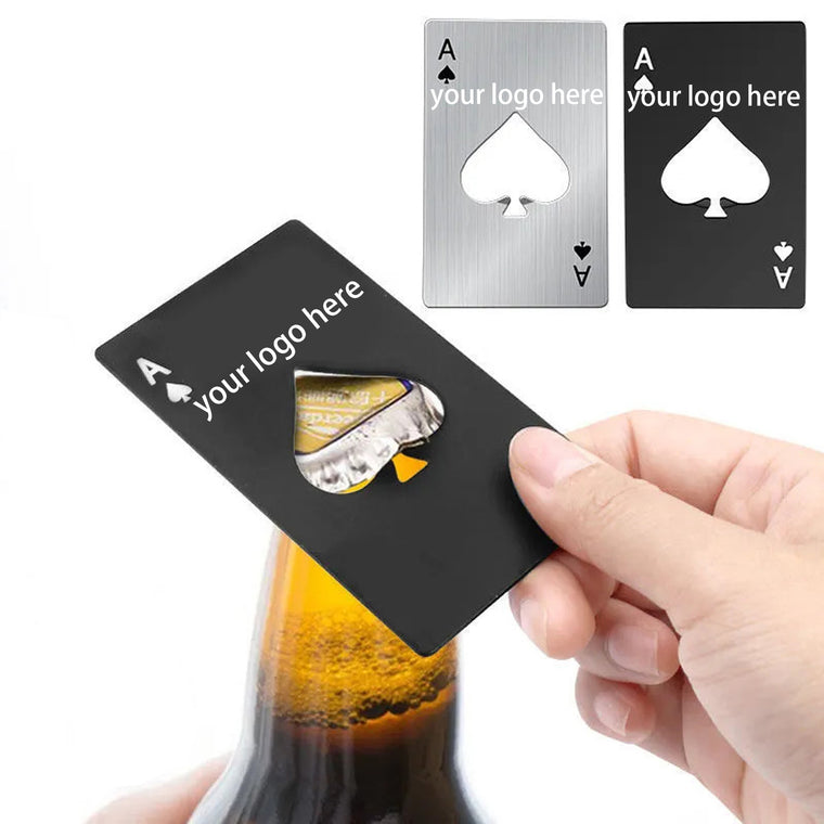 Spade A Bottle Opener With Credit Card Size
