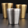 Diamond Hammered Double Stainless Steel Beer Mug