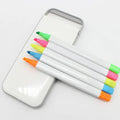 Ballpoint Pens & Highlighters 2 In 1 Five-Color Set