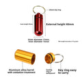 Mini Pill Box Keychain Waterproof Aluminum Pill Holder Case