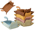 Creative Cat Leather Storage Tray
