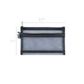 Double-Layer Mesh Zipper Stationery Bag