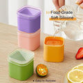 Square Silicone Ice Cube Molds with Lid