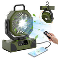 20,000mAh Camping Fan Lantern With Power Bank, LED Light