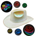Led Wireless Fluorescent Illusion Cowboy Hat