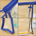 3Pcs Multi-Purpose Waterproof Clear Vinyl Zippered Pouch