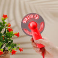 Smile Face LED Glow Light up Message Fan