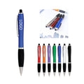 Rubberized Ballpoint Pen With Stylus Tip