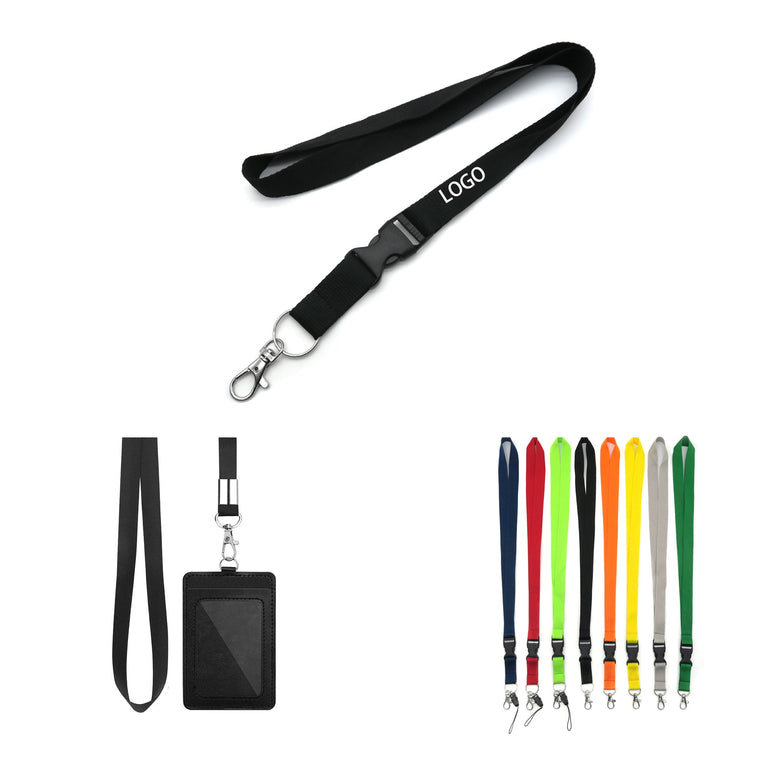 Nylon Lanyard With Buckle For Card Holder