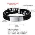 Gothic/Retro Multi-Strand Braided Leather Bracelet