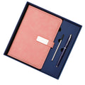 Stamped Logo Leather A5 Notebook Set