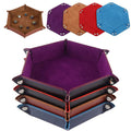 Hexagonal Velvet Dice Tray-Foldable Storage Case