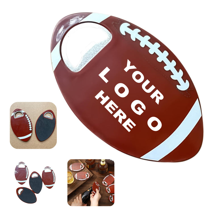 Rugby Ball Coaster Bottle Opener