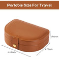 Leather Waterproof Small Travel Jewelry Box