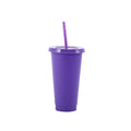 Lidded Plastic Tumbler With Straw