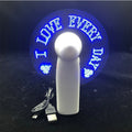Rechargeable Mini Flash Led Fan With Editable Message