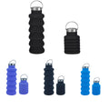 16Oz./6Oz. Collapsible Silicone Water Bottles With Handle