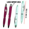 2 in 1 Twist Action Ballpoint Pen & Retractable Box Cutter