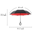 Inverted Reverse Umbrella with C-Shaped Handle