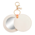Round Double Sided Makeup Mirror With Keychain