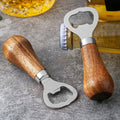 Stainless Steel Bottle Opener With Wooden Handle