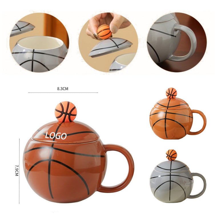 Basketball-Shaped Ceramic Mug