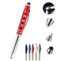 Multi-Functional Touchscreen Metal LED Light Stylus Pen