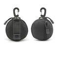 Portable Small Tactical Round Wallet Coin Purse W/ Carabiner